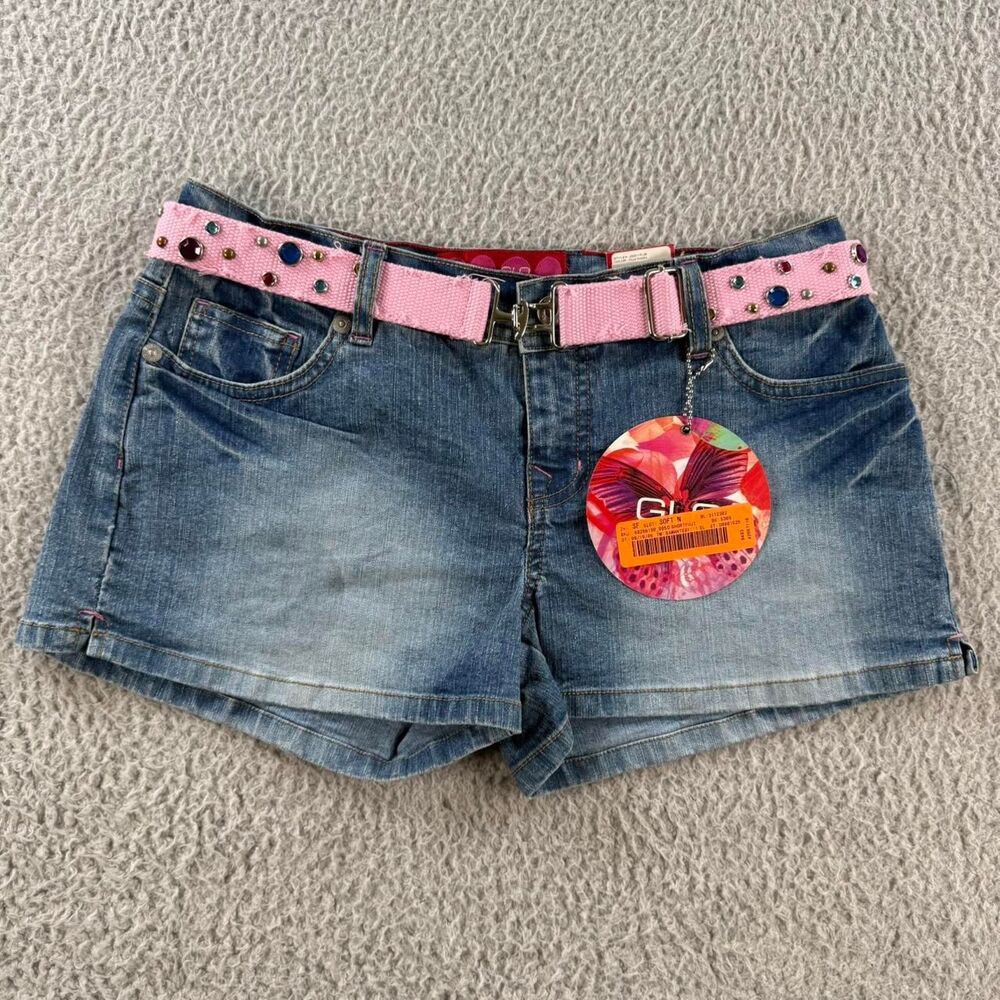 Vintage y2k deadstock lowrise GLO mini shorts